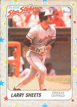 1988 Fleer Sticker Baseball Cards        004      Larry Sheets